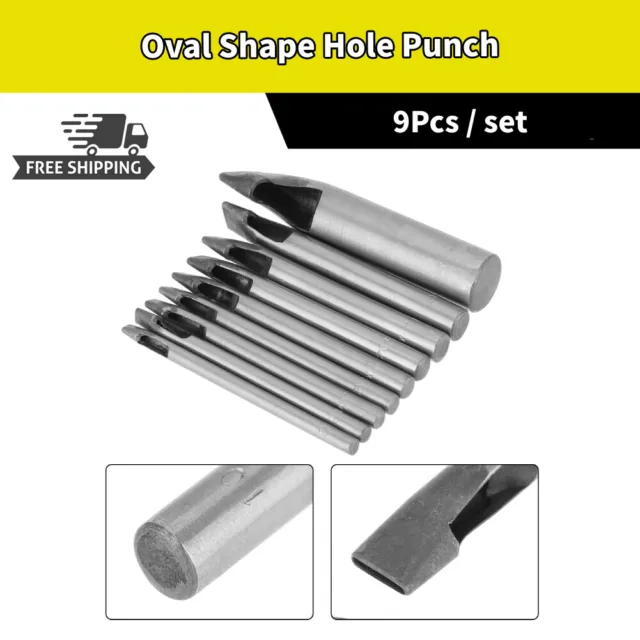 2mm Oval Shape Hole Punch9pcs Leather Oval Shape Hole Punch 