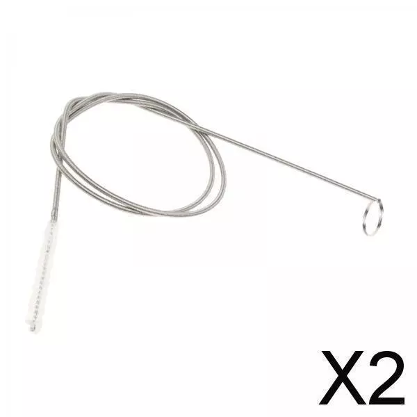 2X Cepillo de limpieza de tuberías Excavadora de desagüe Nevera Skinny Pipe Piping Accesorios