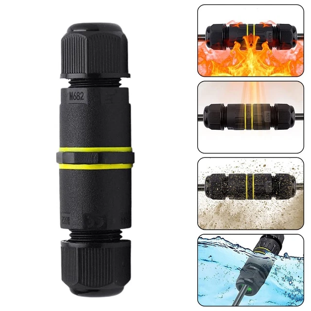 Conector de cable impermeable confiable para luces LED y jardines al aire libre