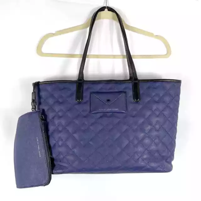 Marc Jacobs Metropolitote Blue Quilted Leather Tote Bag