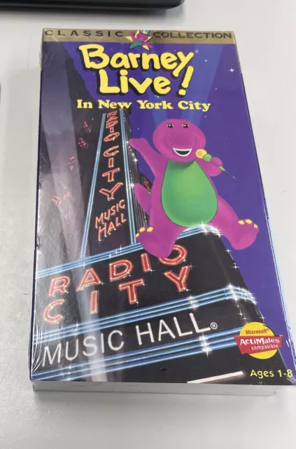BARNEY - LIVE In New York City (VHS, 1994, Classic Collection) Sealed ...