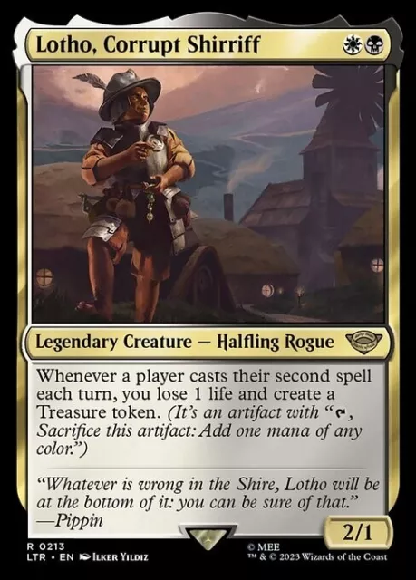 MTG LORD OF the Rings Delighted Halfling *Prerelease Borderless