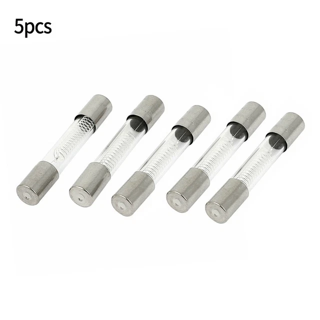 5Pcs Tube en Verre Fusible Haute Tension 0.8A 5kV 6mm x 40mm for Micro-Ondes