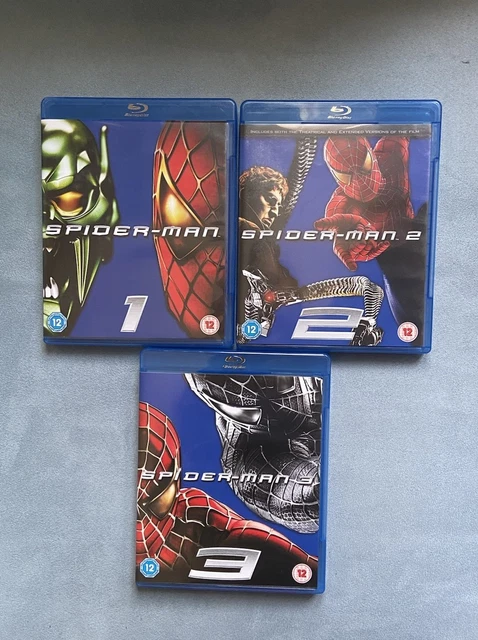 SPIDER-MAN Blu-ray Lot Tobey Maguire Sam Raimi Trilogy