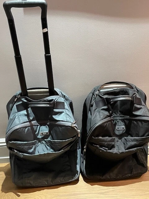 TWO Tumi  Leger  International Carry On Suitcases  1 Black and 1 Gray - 2 Wheels