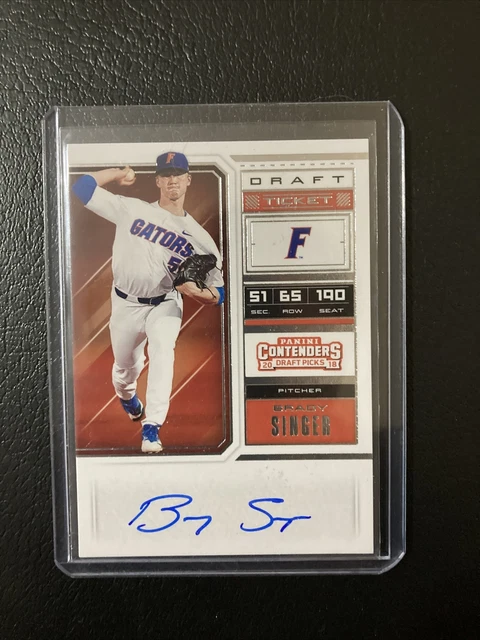 2018 Panini Contenders Draft Picks Brady Singer Auto Kansas City Royals