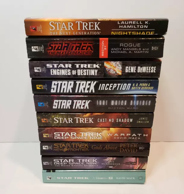 Lot of 10 Star Trek Paperback Books, TNG, DS9, and others