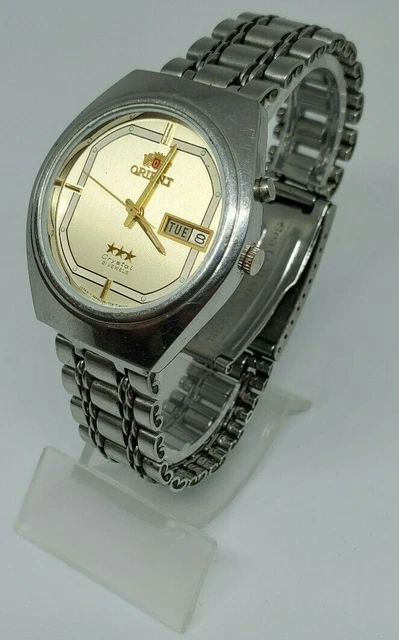 💥Raro Autentico💥 Orologio Da Polso Giappone Orient 3 Stelle Cristallo 21...
