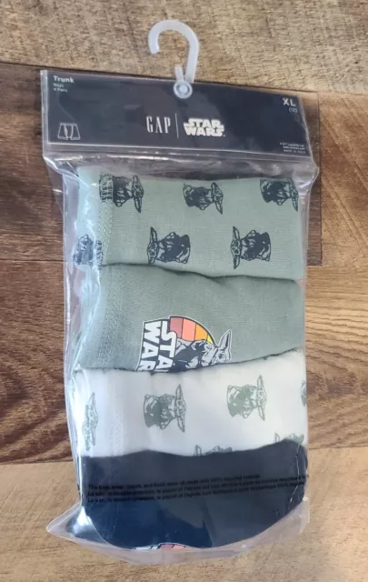 NEW Boys 4 Pack Size XL GAP x Star Wars Underwear Boxers Yoda Boxer Briefs Trunk