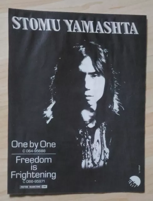 Publicité advert concert album tournée STOMU YAMASHTA  1974 one by one