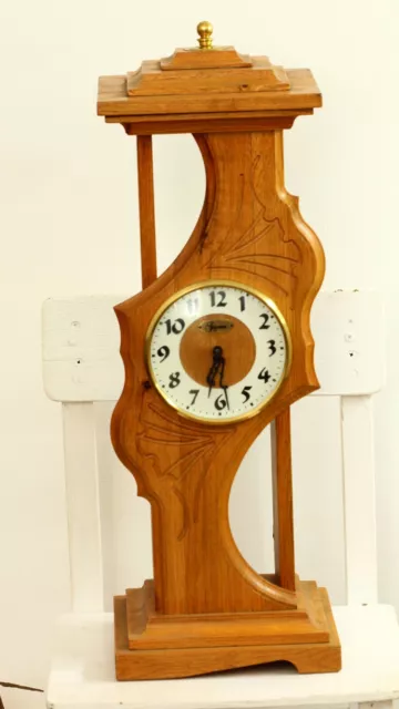 mantel table mechanical clock wooden Perlina nutural materials