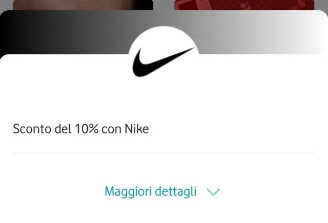 Sconto del 10% con Nike