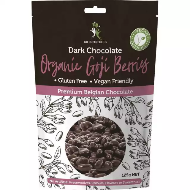 Dr Superfoods Dark Choc Organic Goji Berries 125g