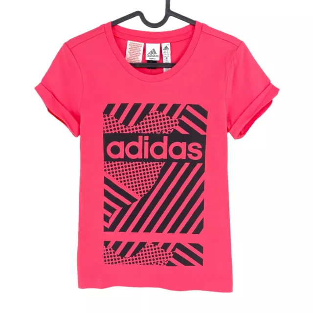 Adidas Rosa Xcite T-Shirt Taglia 11 - 12 Anni