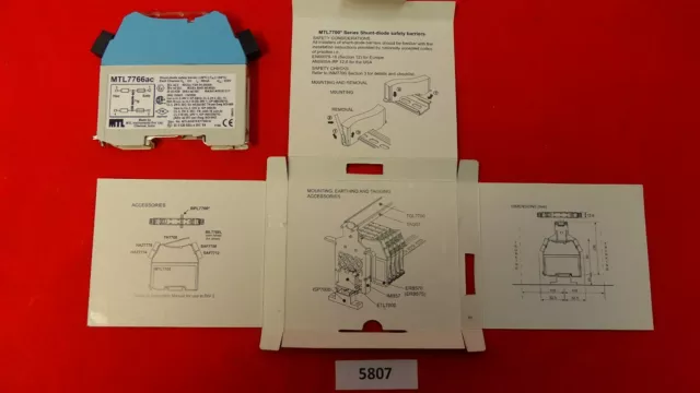 MEASUREMENT TECHNOLOGY MTL-7766AC Shunt-Diode Safety Barrieres