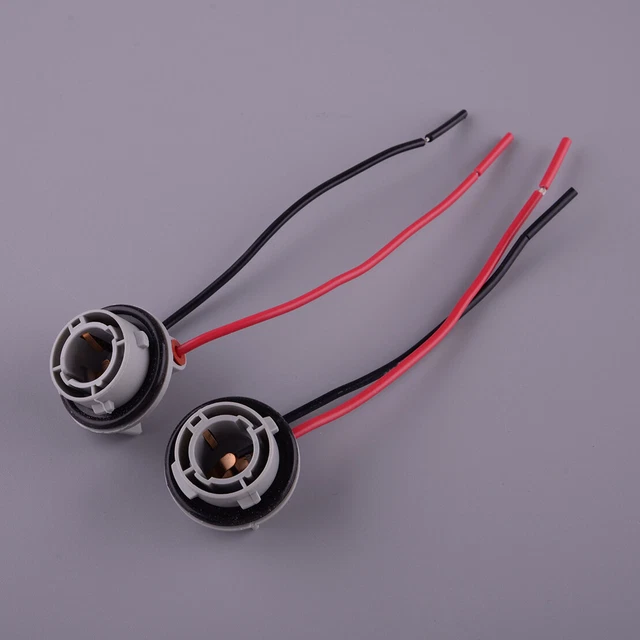2pcs 1156 Universal Car Rear Turn Signal Pigtail Wire Female Bulb Socket