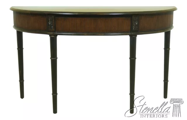 L51865EC: Regency Style Black Distressed 1 Drawer Console Table