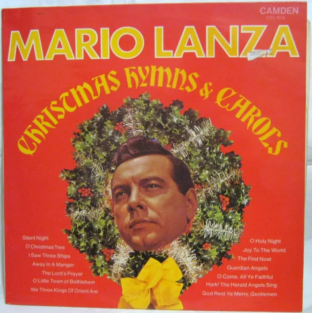 LP Vinyl Album Mario Lanza Christmas Hymns and Carols Camden CDS 1036