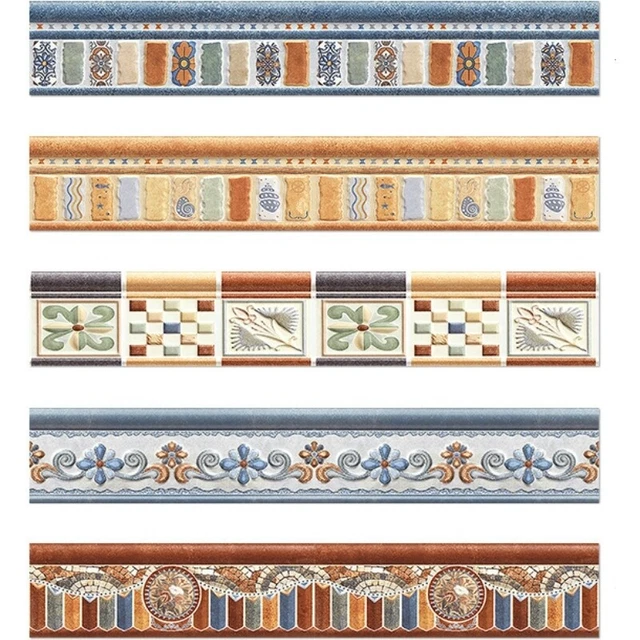 Adhésif Mural Plinthe Bordure Autocollant plein de Couleurs PVC Peint DIY Décor