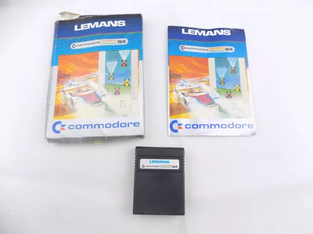 Boxed Commodore 64 C64 Lemans Game Cartridge