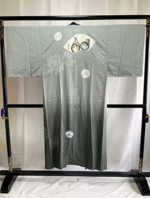 Vintage Japanese juban kimono - Mens Juban Kimono Robe 2