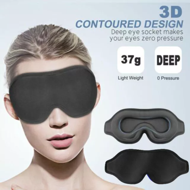 Masque Pour Les Yeux 3D Couverture Souple Bandeau Rembourré Ombre Aide Au . 3