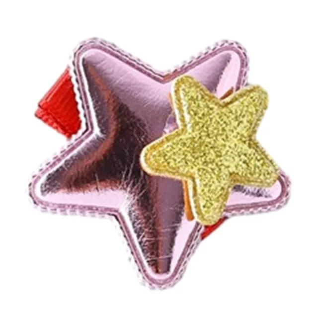 Metallic Y2K Hair Clip Star Hairpin Glitter Mini Duckbill Clip for Sweet Girls