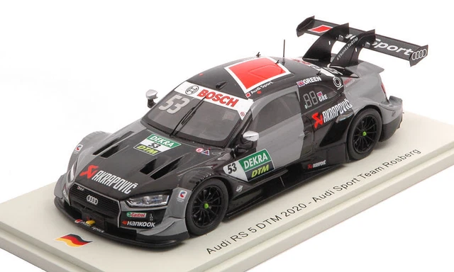 Audi RS 5 DTM 2020 Spark 1/43 - Bleu Et Jaune - Métal - Occasion En Boîte