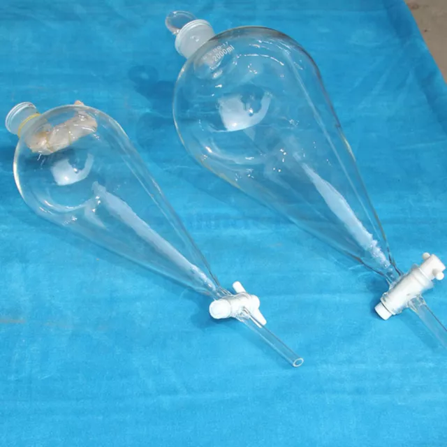 60-2000ML Standard Stopper Pear Shaped Separatory Funnel with PTFE Stopcock