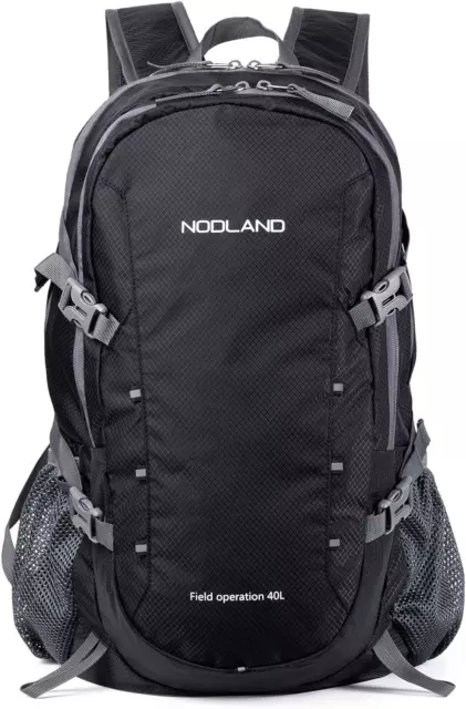 NODLAND Light Weight Backpack, 40L Foldable Water-Resistant Daypack, Hiking for
