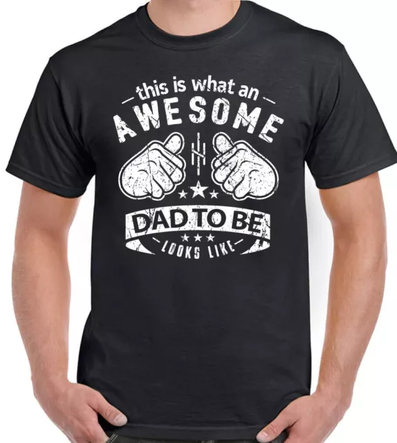 Dad To Be T-Shirt This Is What An Awesome Looks Like Mens Funny New Baby Newborn