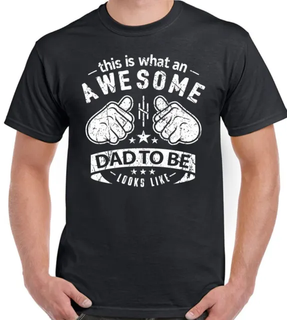 T-shirt Dad To Be This Is What An Awesome Looks Like da uomo divertente nuovo neonato