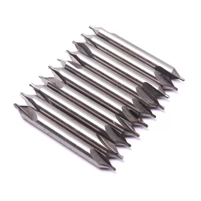 10x HSS 1/8'' Center Drill Combined Countersink 60 Degree Angle Bit Tip Set Tool