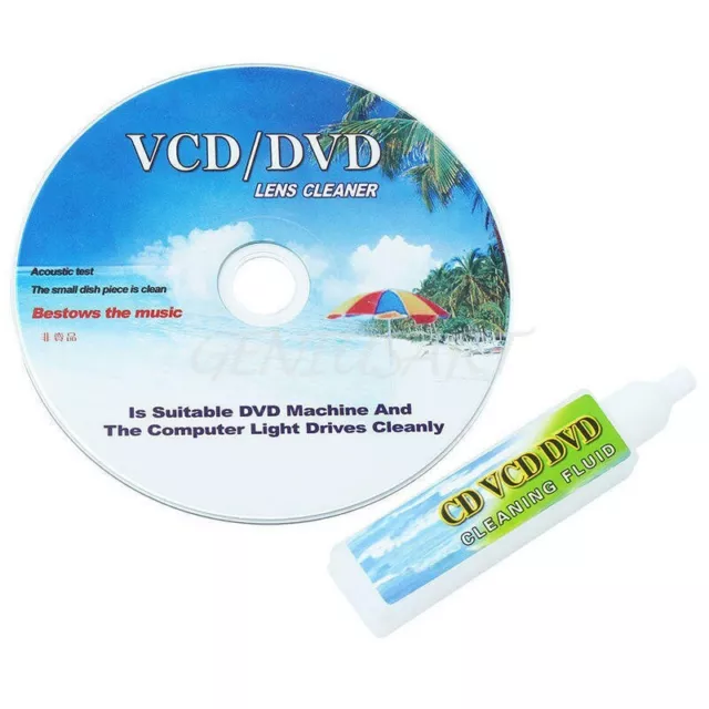 Laser Lens Cleaner Disc Cleaning Kit For Dvd Cd Vcd Xbox Ps3 & Blu Ray Players