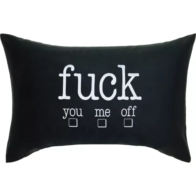 FUCK YOU-ME-OFF Kissen lustig Funny Biker Rocker Heavy Metal Geschenk WG Freunde