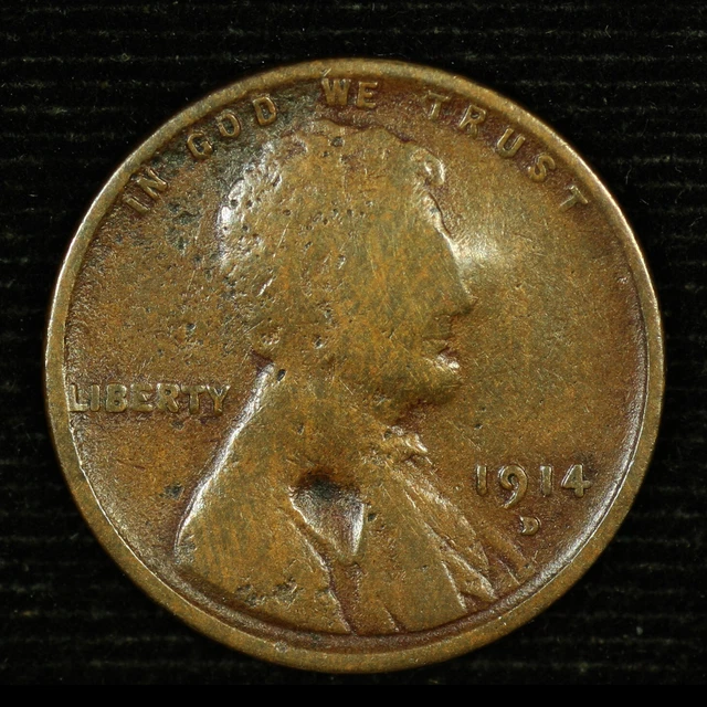Lincoln Wheat Cent. 1914 D. Cull Circulated. Lot # 9040-148-0114