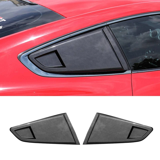 2PCS For Ford Mustang 2015-2021 Rear Quarter Side Window Louver Scoop Cover Vent