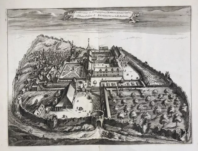 Gembloux Benedictine monastery Abbey abbaye Kloster Klooster Sanderus 1730