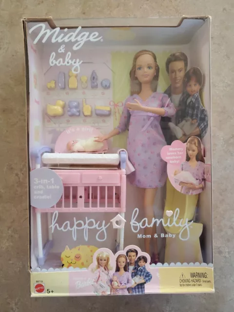 NIB Pregnant Barbie Lot Entire Happy Family Alan Ryan Baby Doctor Midge  Clothes