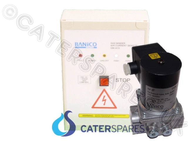 Current Sensor Commercial Gas Interlock System Kit C/W 3/4 Gas Solenoid Valve