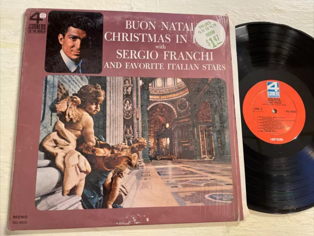 Buon Natale Christmas In Italy With Sergio Franchi LP 4 Corners Mono + Shrink EX