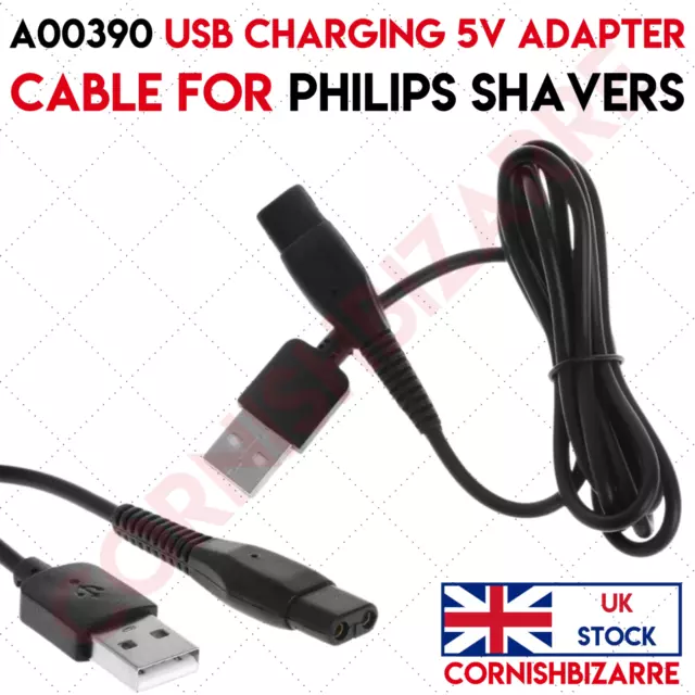 Usb Charging Cable A00390 Power Lead For Philips Shaver Norelco Charger - Uk Stk