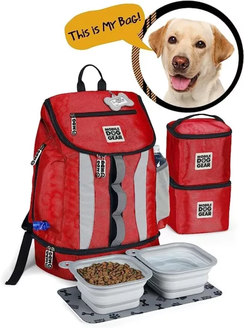 Mobile Dog Gear Dog Travel Bag Drop Bottom Week Away Backpack for Medium and ... 2