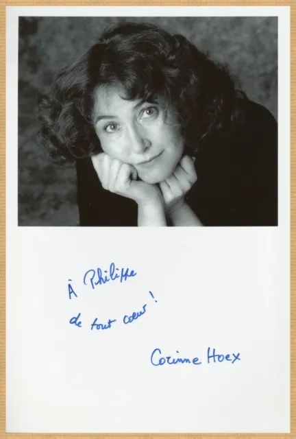 Corinne Hoex - Écrivaine belge - Belle grande photo dédicacée - Bruxelles 2008