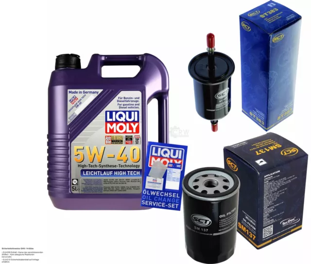 KIT para INSPECCIÓN FILTRO LIQUI MOLY OIL 5L 5W-40 Ford Transit Connect P65_