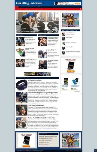 Deadlifting Tecniche Sito Web Con Affiliates + Nuovo Dominio