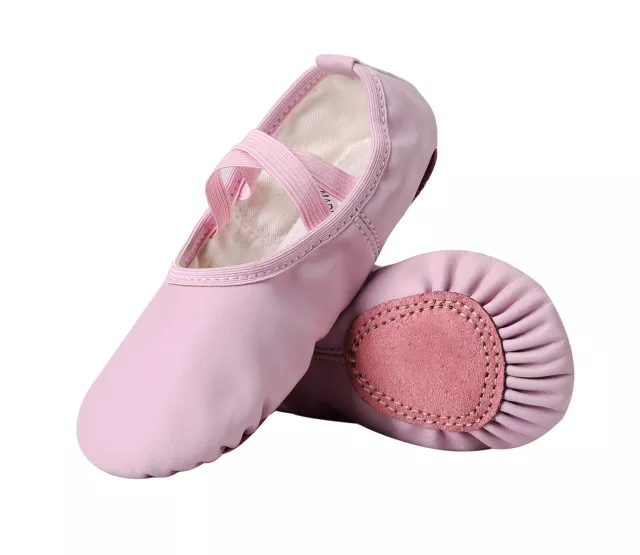 Ballet Shoes for Girls/Toddlers/Kids/Women, Leather Yoga Shoes/Ballet Slippers