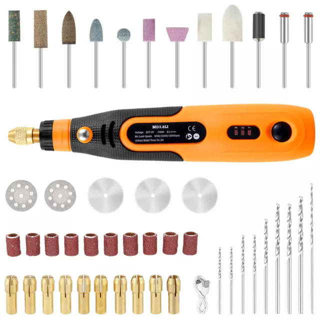 46pcs Cordless Speed  Rotary Tool Kit for Drill Grinding Sanding Engraving-.