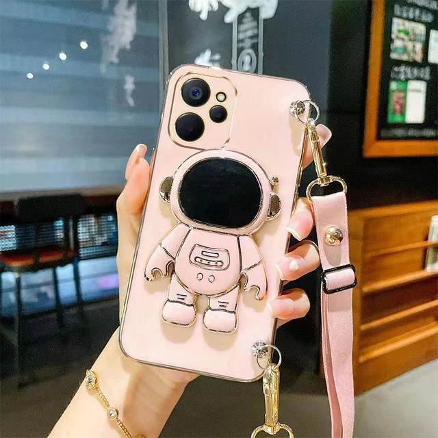 For Samsung Crossbody Cute Stand 6D Plating Fashion Women Soft Phone Case Cover