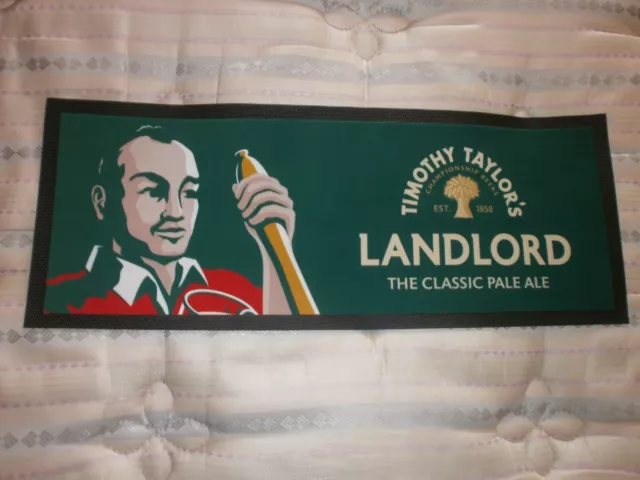 Timothy Taylor Brewery Landlord Ale Rubber+Cloth Bar Mat Runner